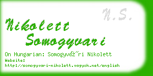 nikolett somogyvari business card